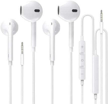 2 Pack -Apple Earbuds for iPhone Headphones [Apple MFi Certified] with 3.5mm Connector with Mic Volume Control Compatible with iPhone/iPad/iPod, Computer, MP3/4, Android 3.5mm Audio Devices