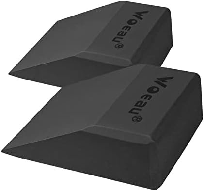 2 Pack Squat Wedge Blocks - Non Slip Professional Squat Ramp for Heel Elevated Squats Calf Raises Platform, for Men Women, Slant Board Trainer for Fitness, Squat, Pushup, Weightlifting, Yoga