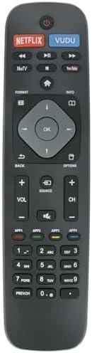 65PFL6902 Remote Control for Philips Smart TV Remote with Netflix Vudu YouTube Keys 50PFL5602