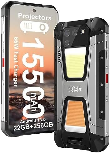 8849 Tank 2, 4G Unlocked Rugged Smartphone with Laser Projector, IP68 Waterproof Outdoor Smartphone with 22GB+256GB, 108MP Camera, Andriod 13, FHD 6.79" ,15500mAh Battery, 66W Fast Charger, OTG/NFC