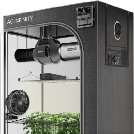 AC Infinity Advance Grow System 2x4, 2-Plant Kit, WiFi-Integrated Grow Tent Kit, Automate Ventilation, Circulation, Schedule Full Spectrum Samsung LM301B LED Grow Light, 2000D Mylar Tent