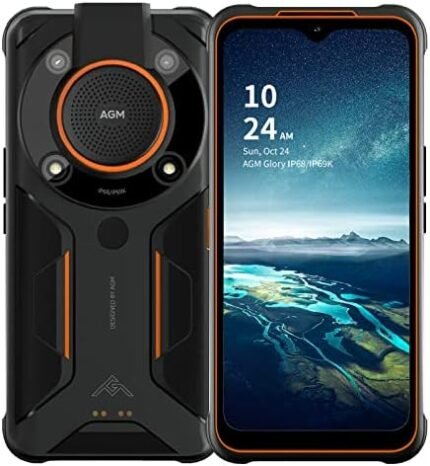 AGM Glory SE Rugged Smartphone Unlocked, Rugged Phone, Snapdragon 480 5G Rugged Smartphone, Rugged Cell Phone 6.53" FHD+, Loud Speaker 6200mAh Battery IP68/IP69K, 8G+128G Dual-LED Torch/NFC/GPS/Black