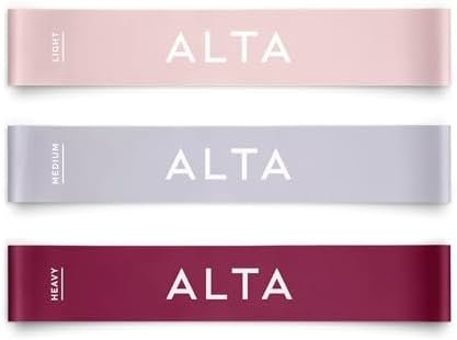 ALTA Mini Loop Bands for Exercise - Premium Durable Latex - Small Resistance Bands for Women, Mini Booty Bands for Working Out, Leg Stretch Bands for Physical Therapy, Pilates Exercise Mini Bands Set