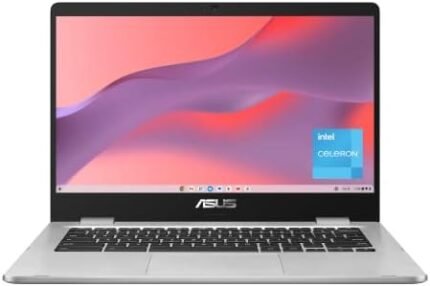 ASUS C424MA-AS48F Chromebook C424, 14.0" 180 Degree FHD NanoEdge Display, Intel Dual Core Celeron Processor, 4GB LPDDR4 RAM, 128GB Storage, Silver Color, C424MA-AS48F