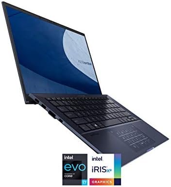 ASUS ExpertBook B9 Thin & Light Business Laptop, 14” FHD Display, Intel Core i7-1165G7 CPU, 1TB SSD, 16GB LPDDRX-RAM, Windows 10 Pro, Up to 17 Hrs-Battery Life-Sleeve, B9450CEA-XH75,Black