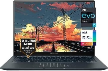 ASUS Zenbook 14.5" 2.8K (2880 x 1800) 120Hz OLED Touchscreen, Intel Core i5-13500H (Beats i7-1360P), Backlit Keyboard, Fingerprint, Harman/Kardon, Win 11, w/WOWPC Bundle (8GB RAM | 1TB PCIe SSD)