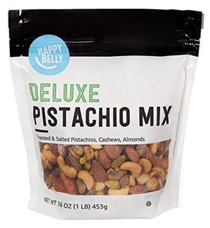 Amazon Brand - Happy Belly Deluxe Pistachio Mix, 1 Pound (Pack of 1)