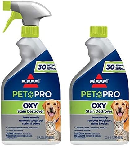 BISSELL PET PRO OXY Stain Destroyer for Carpet and Upholstery, 22 oz, 2 Pack, 17739, 22 Fl Oz (Pack of 2), 44