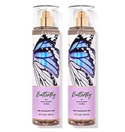 Bath and Body Works Butterfly Fine Fragrance Body Spray Mist Perfume Gift Set - Value Pack Lot of 2 (Butterfly)