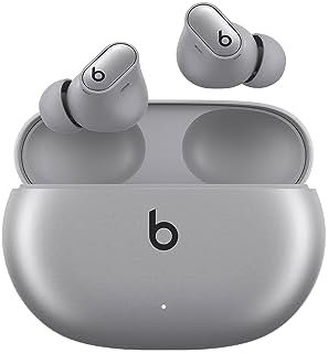 Beats Studio Buds + | True Wireless Noise Cancelling Earbuds, Enhanced Apple & Android Compatibility, Built-in Microphone, Sweat Resistant Bluetooth Headphones, Spatial Audio - Cosmic Silver