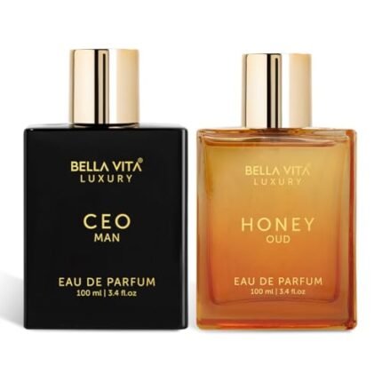 Bella Vita Luxury CEO MAN EDP Perfume & Honey Oud Eau De Parfum Unisex Perfume Combo, Pack of 2 Premium Long Lasting Fragrance Scents for Men & Women, 100 Ml Each