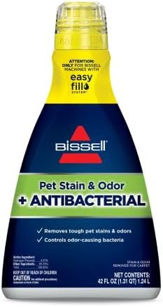 Bissell Pet Stain & Odor Plus Antibacterial 2 in 1 Carpet Formula, 40 Fl Oz (Pack of 1), 1567