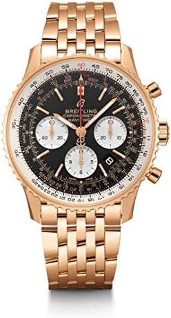 Breitling Solid Rose Gold Navitimer 1 B01 Chronograph 43 Mens Watch