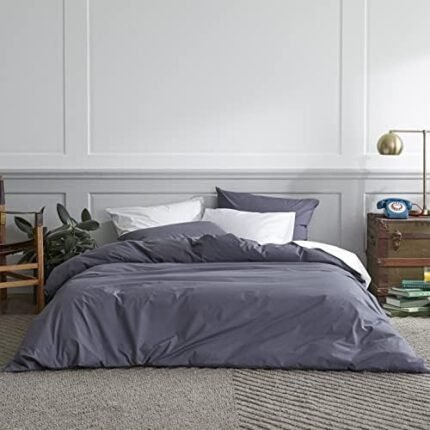 Brooklinen Luxury Percale Duvet Cover - 100% Cotton, King/California King Size in Graphite with Extra-Long Corner Ties and Button Closure | Best Sheets for Hot Sleepers