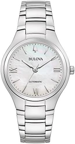 Bulova Ladies' Classic 3-Hand Automatic Stainless Steel Watch, Mother-of-Pearl Dial