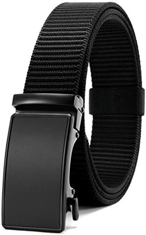 CHAOREN Ratchet Belts for Men - Casual Web Nylon Mens Belt 1 3/8" - Adjustable and Durable for Jeans