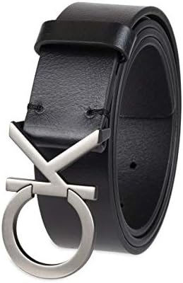 Calvin Klein Men's Casual CK Monogram Cut Out Buckle Belt