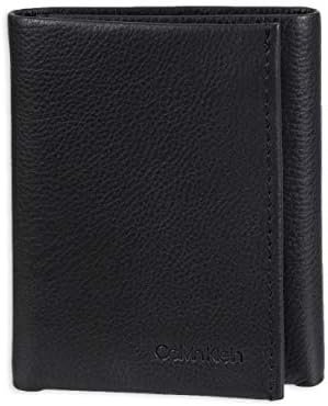 Calvin Klein Men's RFID Slim Minimalist Leather Trifold Wallet