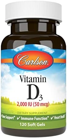 Carlson Vitamin D3-2000 IU - 120 Softgels