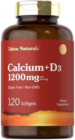 Carlyle Calcium 1200 mg with Vitamin D3 | 120 Softgels | Non-GMO and Gluten Free Supplement | Tahoe Naturals