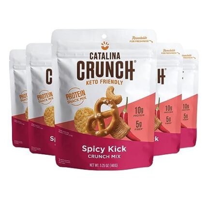 Catalina Crunch Mix Spicy Kick Protein Snack Mix | Keto Friendly, Low Carb, Keto Snacks, Pack Of 5