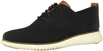 Cole Haan Men's 2.0 Zerogrand Stitchlite Oxford, Black/Ivory, 8