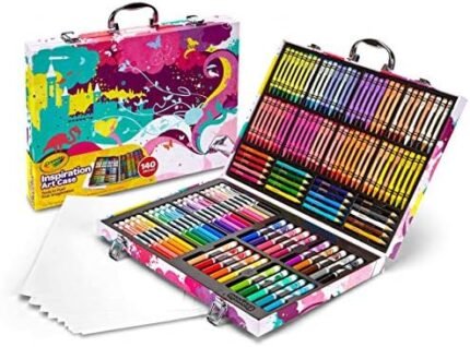 Crayola Inspiration Art Case Coloring Set - Pink (140ct), Art Set For Kids, Kids Drawing Kit, Art Supplies, Gift for Girls & Boys [Amazon Exclusive]