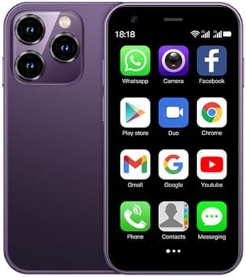 Cutwif Mini Smartphone, Child Phone The World's Smallest Cell Phone 3.0 Inch Android Small Phone Quad Core 2G+16G 5.0MP Dual SIM High Definition Mini Phones Unlocked 3G Mobile Phone (Purple)