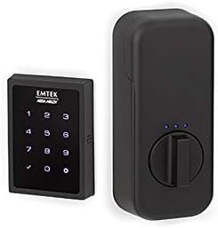 EMTEK Empowered Motorized Touchscreen Keypad Smart Deadbolt Connected by August Smart Kit - Choice of 4 Finishes - EMP1101US19 - Flat Black (US19)