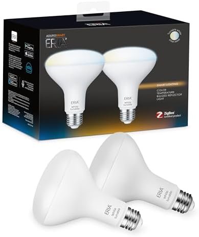 ERIA Zigbee Tunable White BR30 Smart Flood Light, Hub Required, Compatible with Philips Hue, SmartThings, Alexa, Google Assistant and ZigBee hubs (2-Pack)