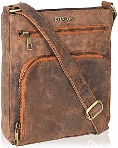 ESTALON Real Leather Crossbody Bags for Women - Purses Women's Shoulder Sling Handbags Soft Purse Christmas Gift