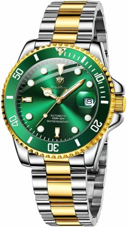 Endless Of Time, Automatic Men Watch, Luxury Stainless Steel Dress Watch. (Green)