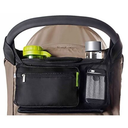 Ethan & Emma Universal Stroller Organizer - Elevate Your Experience w/Insulated Cup Holders, Diaper Storage, Secure Straps, Detachable Bag, Pockets for Phone, Keys, Toys. Smart Parenting