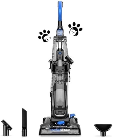 Eureka PowerSpeed Bagless Upright Vacuum Cleaner, Pet Turbo, Black