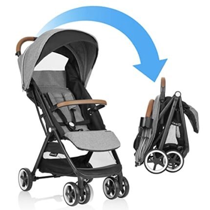 Evenflo GOLD Otto Self-Folding Stroller, Baby Carriage, Lightweight Compact, Gravity Fold, Automatic, Fits Infant Car Seat, Carriages, Light Travel Strollers