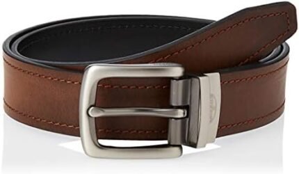 Fossil Men's Reversible Black/Brown Leather Belt for Men