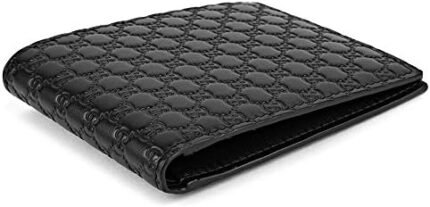 GUCCI Microguccissima Leather Wallet, Black 260987