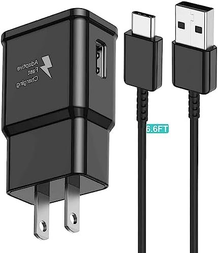 Galaxy S20 Fast Charger Type C Charger Fast Charging Android Phone Charger with 6.6ft Type C Cable for Samsung Galaxy S20/S20+/S20 FE/S21/S21 Ultra/S21+/S22/S22+/S23/S23+/S8/S9/Note 10/20/A51/A52/A53