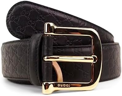 Gucci Microguccissima Leather Belt, Black (Nero)