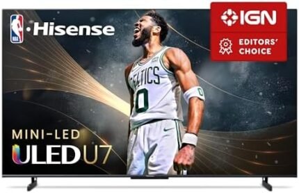 Hisense 75-Inch Class U7 Series Mini-LED ULED 4K UHD Google Smart TV (75U7K, 2023 Model) - QLED, Native 144Hz, 1000-Nit, Dolby Vision IQ, Full Array Local Dimming, Game Mode Pro, Alexa Compatibility