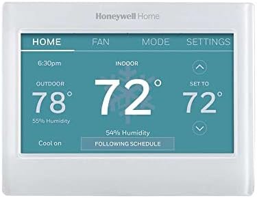 Honeywell Home RTH9600WF Smart Color Thermostat Energy Star Wi-Fi Programmable Touchscreen Alexa Ready - C-Wire Required, Not Compatible with Line Volt Heating