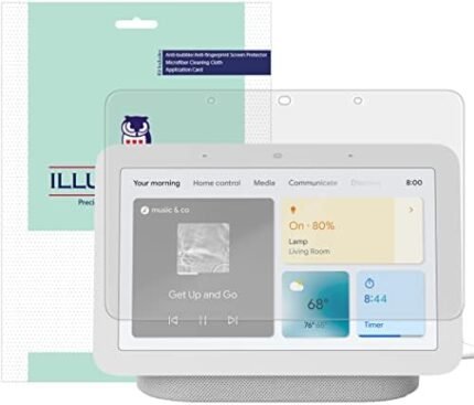 ILLUMISHIELD Matte Screen Protector Compatible with Google Nest Hub (2nd Gen)(2-Pack) Anti-Glare Shield Anti-Bubble and Anti-Fingerprint PET Film