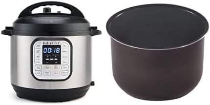 Instant Pot Duo Mini 7-in-1 Electric Pressure Cooker, Sterilizer, Slow Cooker, Rice Cooker, Steamer, Saute, Yogurt Maker, and Warmer, 3 Quart, 11 One-Touch Programs & 3 Quart Ceramic Cooking Pot