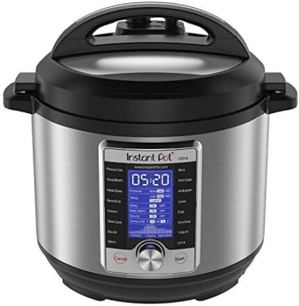 Instant Pot Ultra, 10-in-1 Pressure Cooker, Slow Cooker, Rice Cooker, Yogurt Maker, Cake Maker, Egg Cooker, Sauté, and more, Includes App With Over 800 Recipes, Stainless Steel, 6 Quart