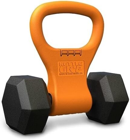 KETTLE GRYP - The Original - As Seen on SHARK TANK! Converts Your Dumbbells Into Kettlebells - Made in the USA - Dumbbell Grip Handle