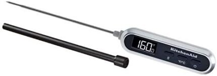 KitchenAid KQ905 Rapid Response Digital Kitchen and Food Thermometer, TEMPERATURE RANGE: -4F to 482F/-20C to 250C, Black