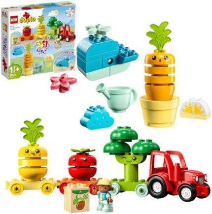 LEGO DUPLO Fruit & Vegetables Gift Pack 66776 Amazon Exclusive STEM Toy for Toddlers Ages 1-3, Grow-Your-Own Food Toy for Imaginative Role Play, Features a Buildable Animal & Expressive Characters