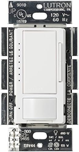 Lutron Maestro LED+ Motion Sensor/Dimmer Switch | 150W LED | Single Pole/Multi-Location | MSCL-OP153M-WH | White (1-Pack)