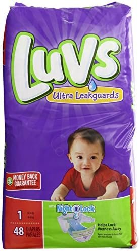 Luvs with Ultra Leak Guards Diapers, Size 1, 48 Count