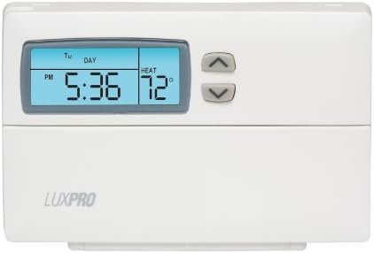 LuxPRO FBA_PSP511LC Thermostat Separate Program for Heating and Cooling, White